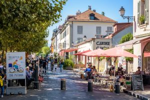 The Market square in Carouge bordering Geneva.