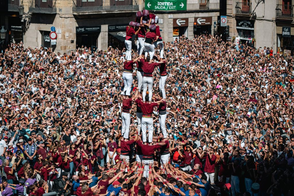 Castells Tradition Celebrated at Merce Festival in Barcelona